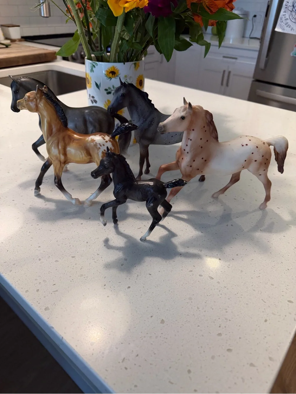 Breyer Horse Figurine Set - Black, Brown, Cream, Gray - Picture 1 of 4